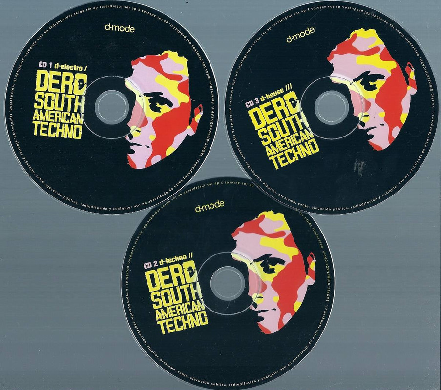 24/03/2024 - Various – Dero South American Techno (3 x CD, Compilation, Partially Mixed)(D-Mode – 656291188523)  2005 (FLAC) Dero-South-American-Techno-CD-s