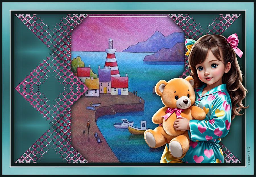 девочка с мишкой.