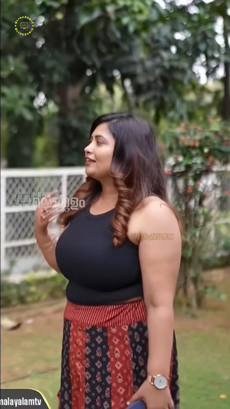 Sethu Lekshmi sexy huge boobs and tummy in black dress mp4 snapshot 00 23 457