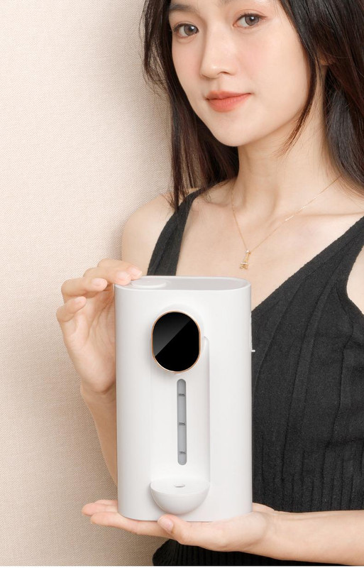 Smart Automatic Mouthwash Dispenser - Wall-Mounted, 3 Adjustable Levels, LED Display & Magnetic Cups(Black)