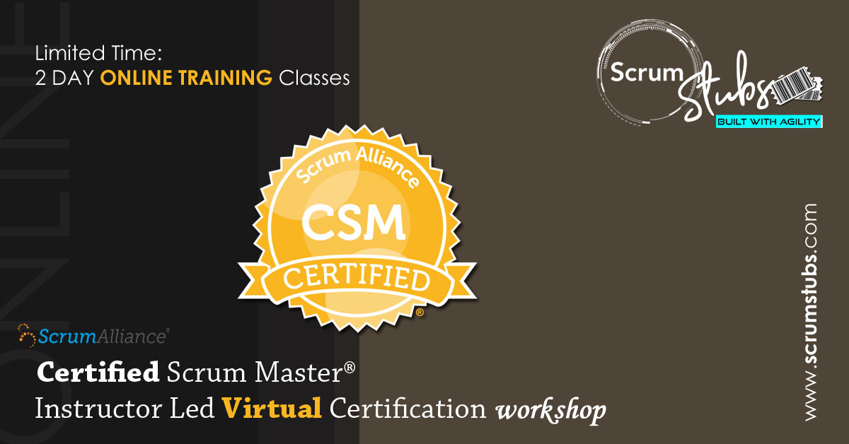 Certified Scrum Master | Virtual Instructor ( CST ) Led Workshop ...