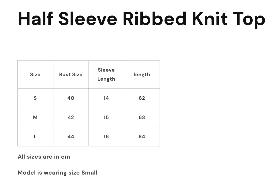 Half Sleeves Ribbed knit top — Postimages