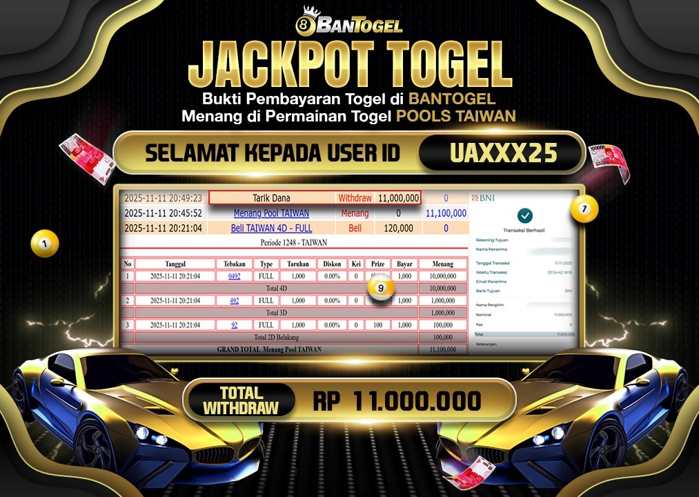 BUKTI JACKPOT LUNAS BANTOGEL