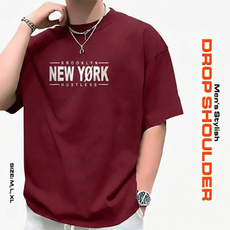 Mens Stylish Drop Shoulder- Black