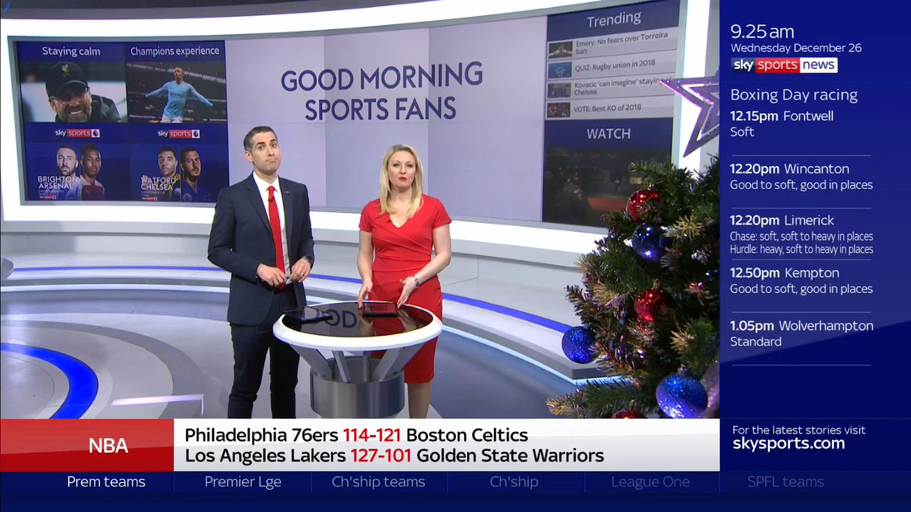 26 December - 09.00.00 - Good Morning Sports Fans. Round-up of t