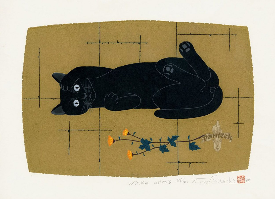 13-Black-Cat-on-its-back-Nishida-Tadashige-1250x904