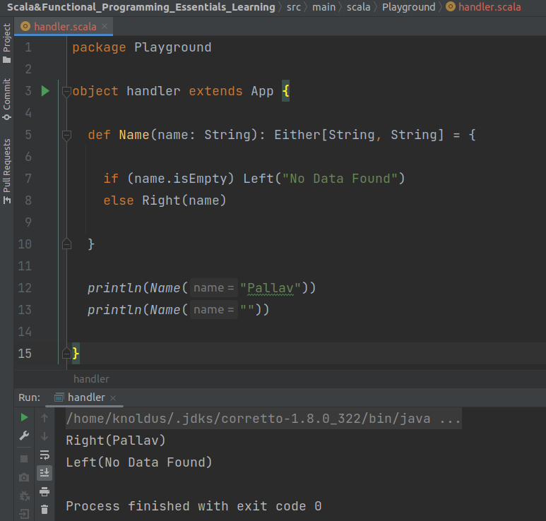 Code Handling error