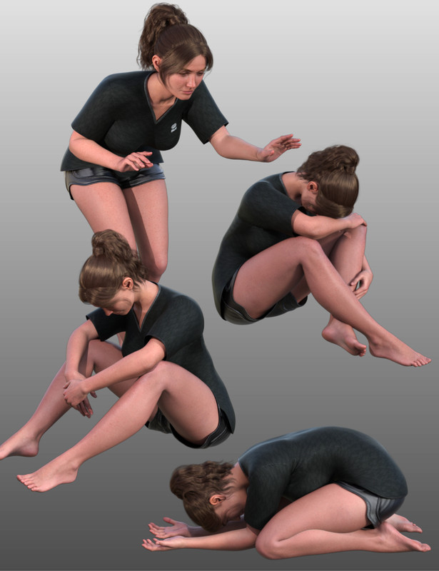 FG Depth of Despair Poses for Genesis 9 Feminine and Genesis 8 Female