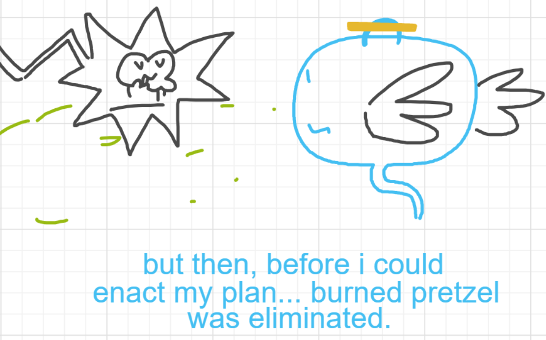 A panel from A Murder On The, episode six of the Board Boards object show by Furretwalk/WalkingFurret.
