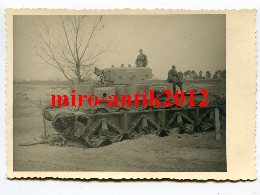 Foto, Wehrmacht, zerstörter russischer schwerer 