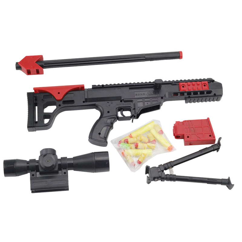 NWE Nerf with box Military Sniper Toy Rifle Kids Gif Weapon 15 Pcs Soft