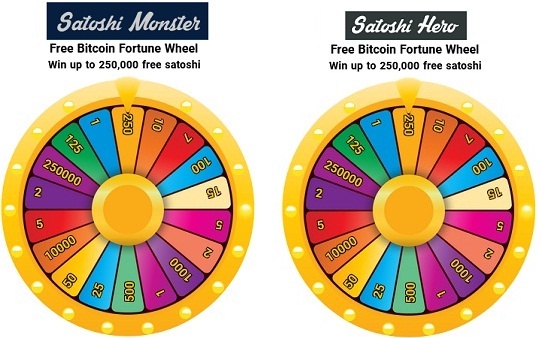 SatoshiHero-Spin & Win -Up to 250k satoshi for FREE & Payout Proofs. in Cryptocurrency Advertisements_monster-3