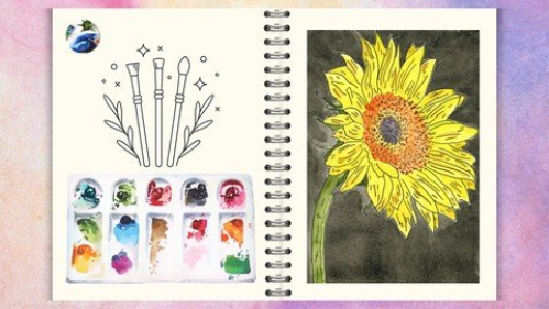 ea5df76f f143 4d21 82ad f70a8b97fc00 - Fun And Relaxing - Learn To Paint Watercolors - Sunflowers#2