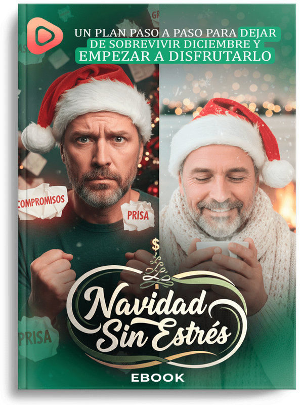 Persona meditando en Navidad