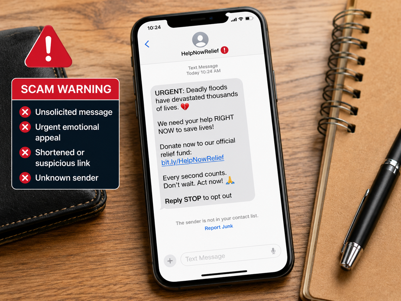Fake online charity donation page using urgency and poor trust signals