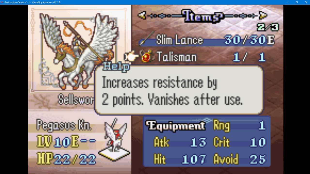 2024-03-09 12_23_02-Restoration Queen v1-1 - VisualBoyAdvance-M 2.1.8