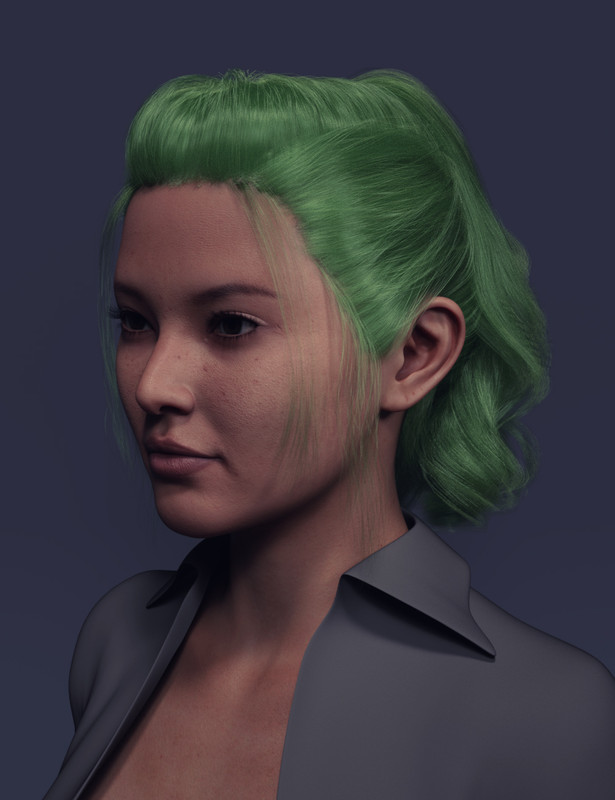Hll Hair for Genesis 8 and 8.1 Females