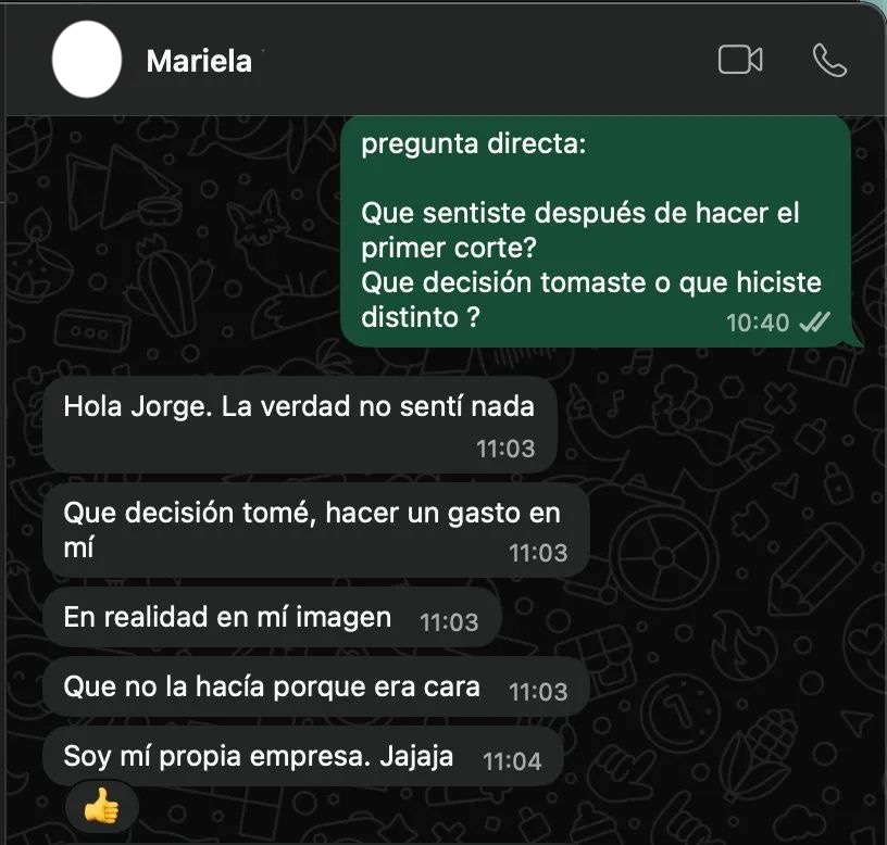 Mariela testimonio día 1