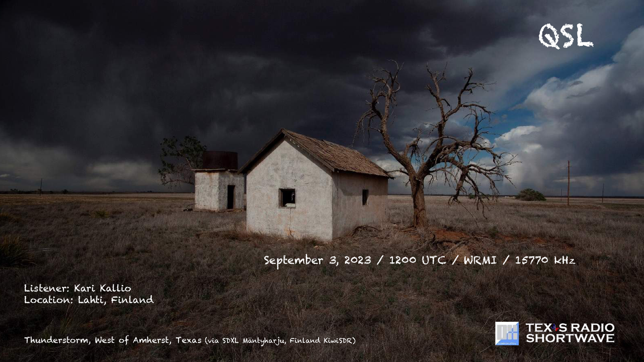 TRSW - West of Amherst TX (15770 kHz) QSL_WRMI - Kallio-1