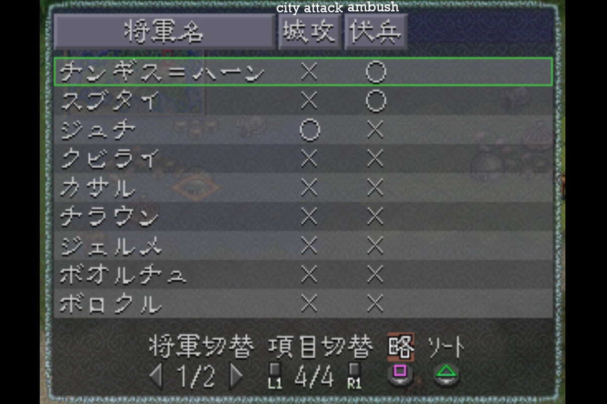 Genghis Khan IV - Army Screen Stats 4