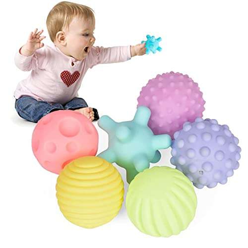 Amazon: Set de pelotas sensoriales para bebes 
