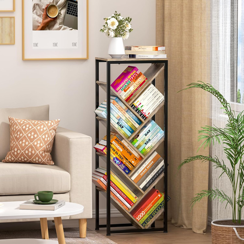 9 Tier Floor Standing Tree Bookshelf