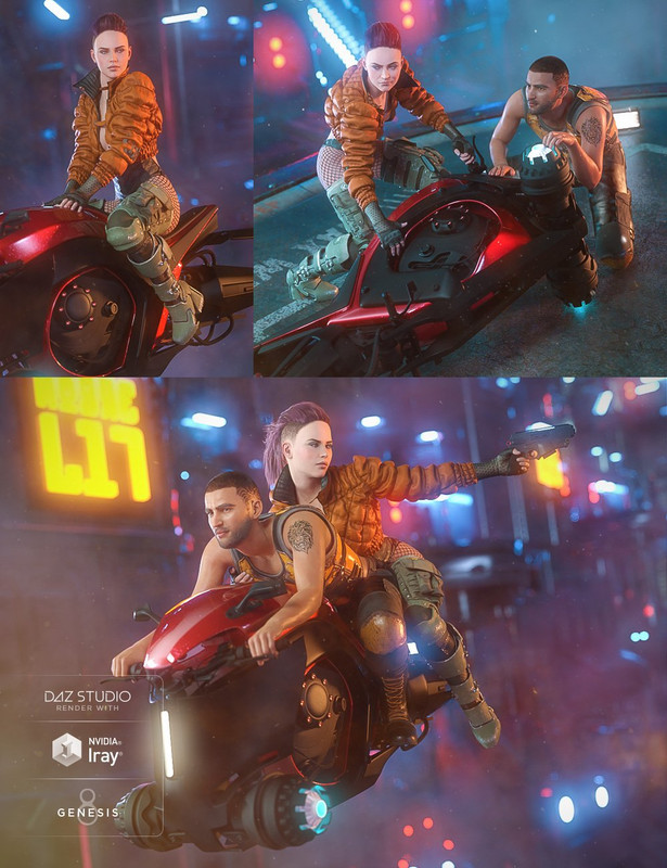 Future Noir Hoverbike Poses for Genesis 8 Future Noir Hoverbike Poses for Genesis 8