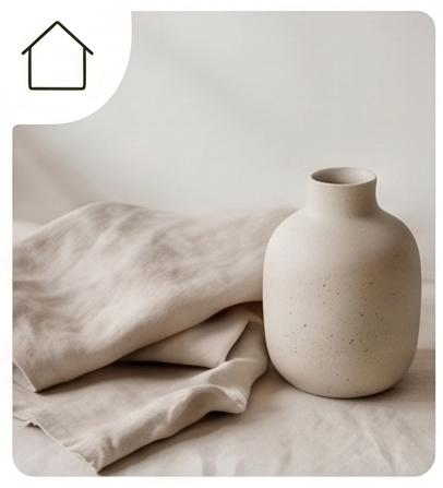 Ceramic vases and home linen