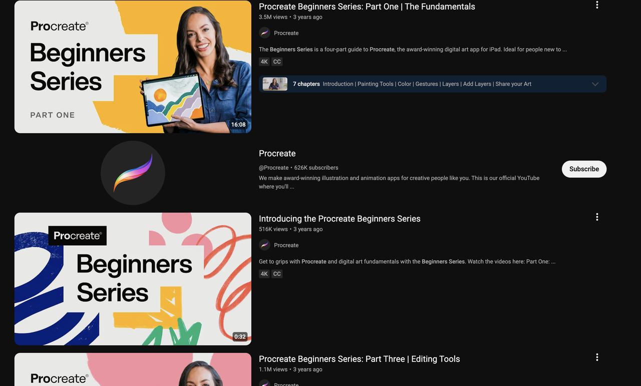 Procreate's Beginners Series