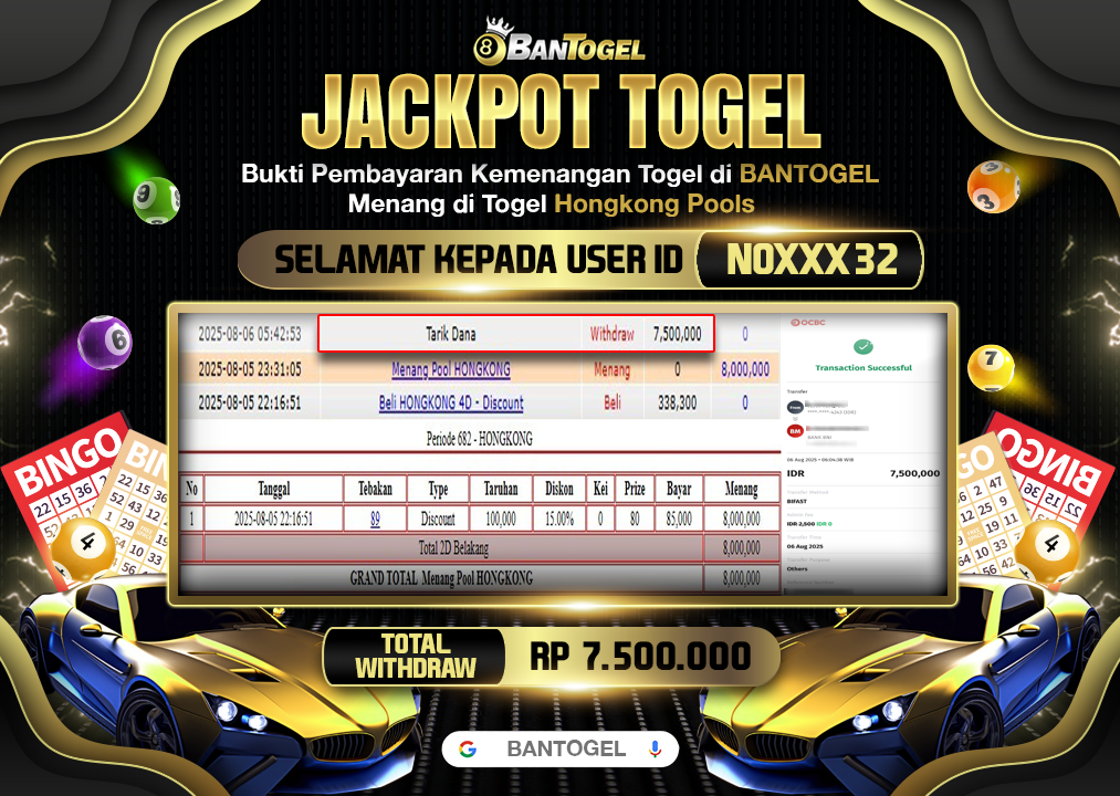 BUKTI JACKPOT LUNAS BANTOGEL