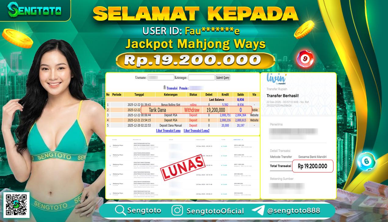BUKTI PEMBAYARAN SLOT MAHJONG WAYS