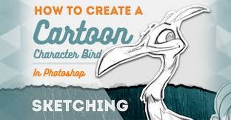 How to Create a Cartoon Character Bird Pt 1 - Sketching