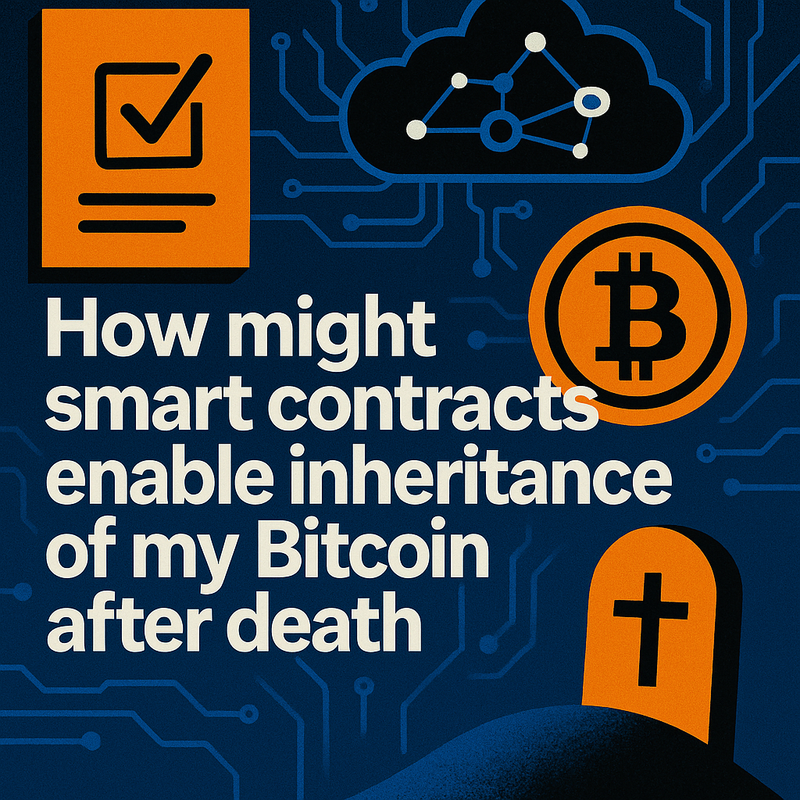 How might smart contracts enable inheritance of my Bitcoin after death