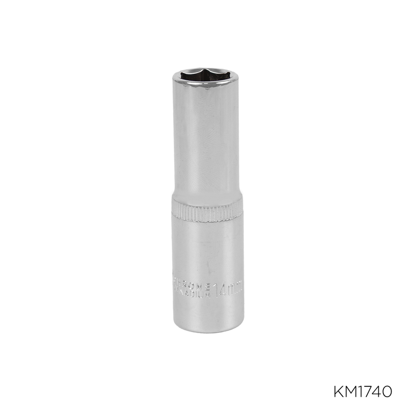 DADOS LARGO CROMADO CRV 1/2" DR 14MM  KAMASA