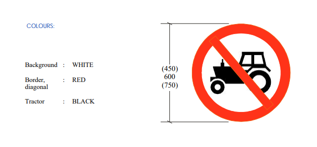 A11 No Tractors Or Slow Moving Vehicles