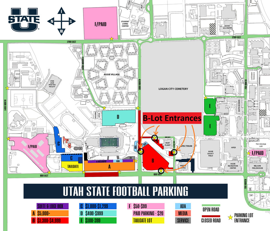 B-Lot Entrances Football 2025