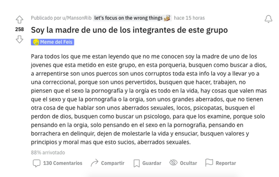 Mamá de usuario en Reddit se queja por 'depravación' en foro y se hace viral