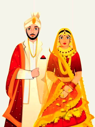 couple-in-treditional-wedding-dress