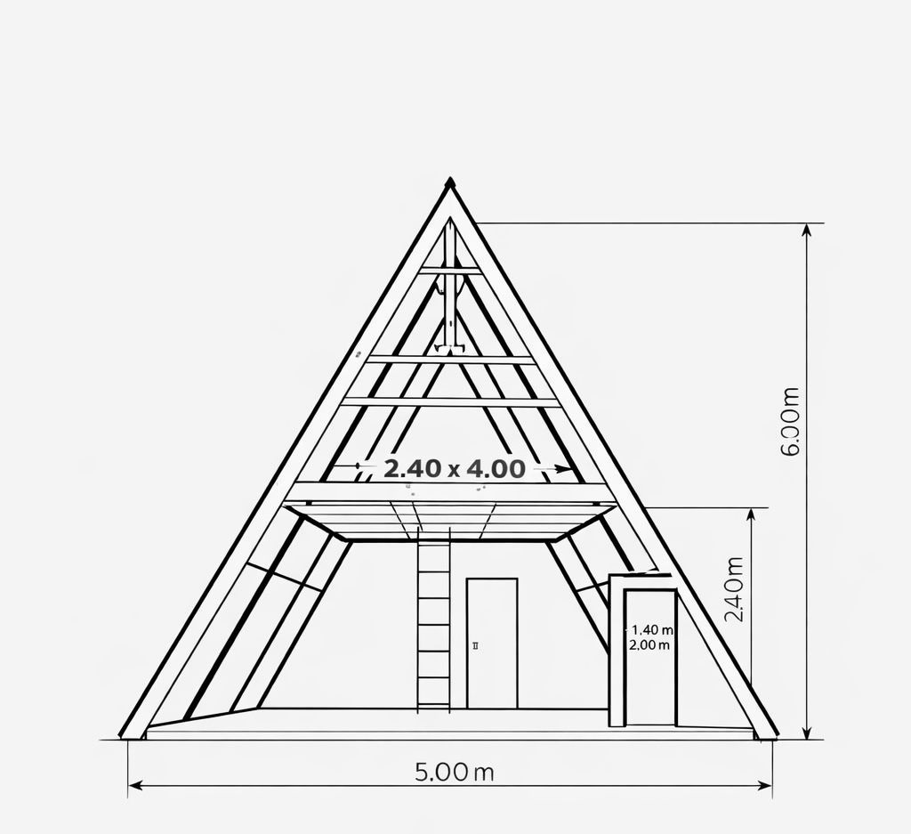 Metragem do Chalé 50m²
