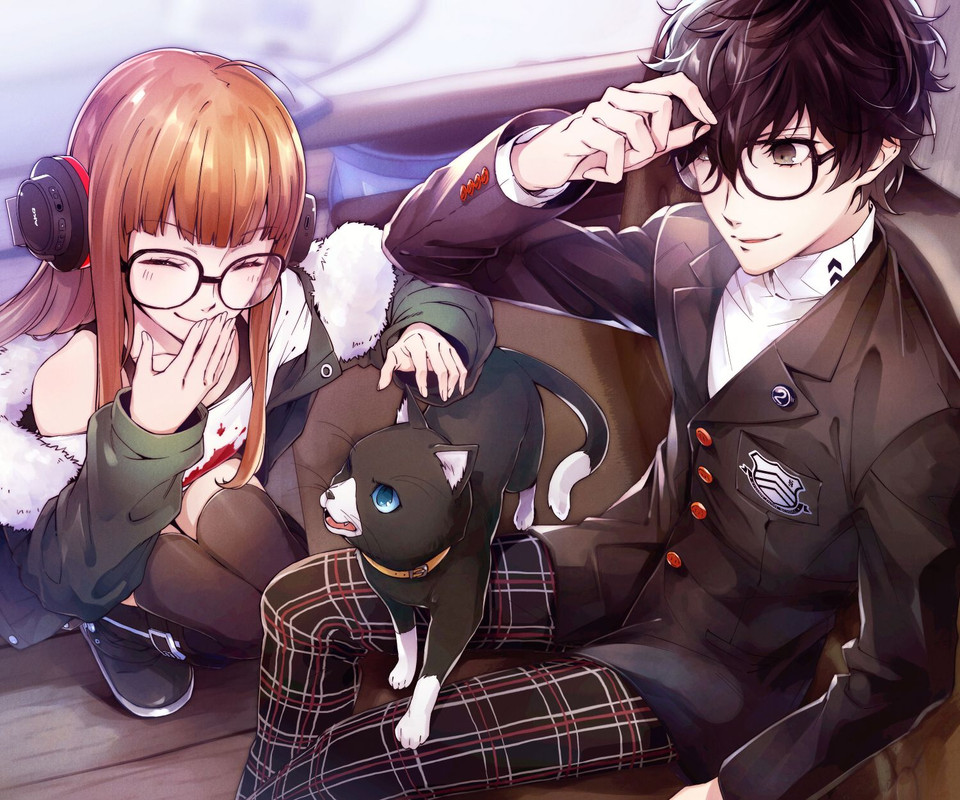 amamiya-ren-sakura-futaba-and-morgana-persona-and-1-more-drawn-by-yuu-isis7...