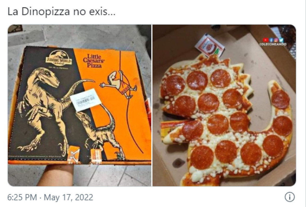 La Dinopizza aparece y los memes llegaron con ella