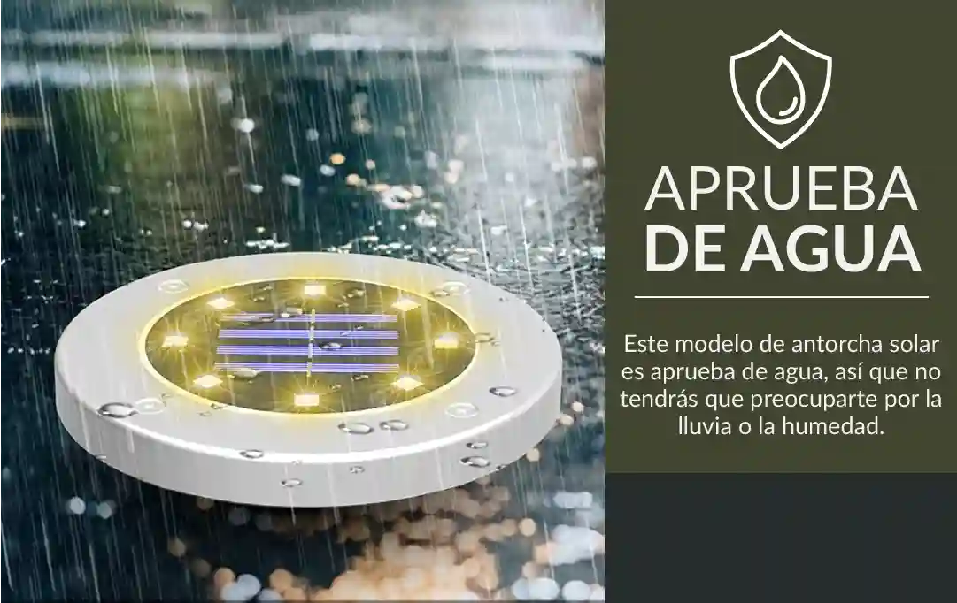 Estacas solares AURENSHOP bajo la lluvia
