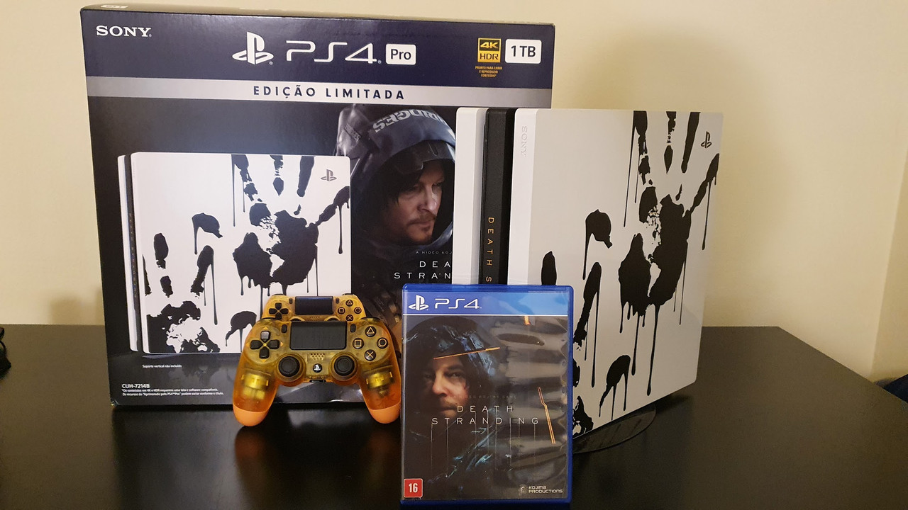 Console Usado PS4 Pro 1TB Edição Limitada Death Stranding