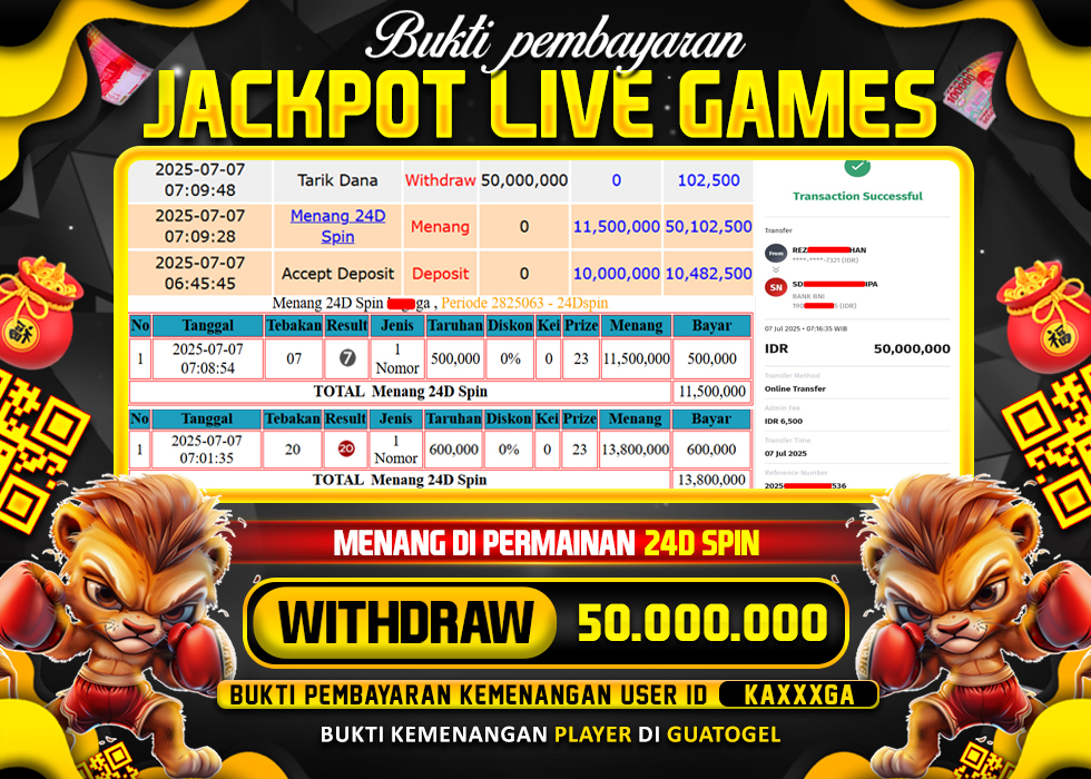 BUKTI JACKPOT LUNAS GUATOGEL