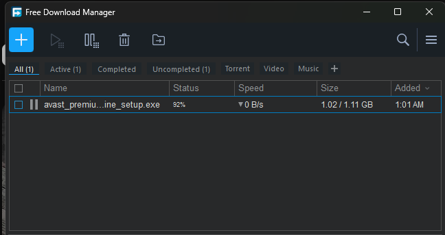 Avast DL error