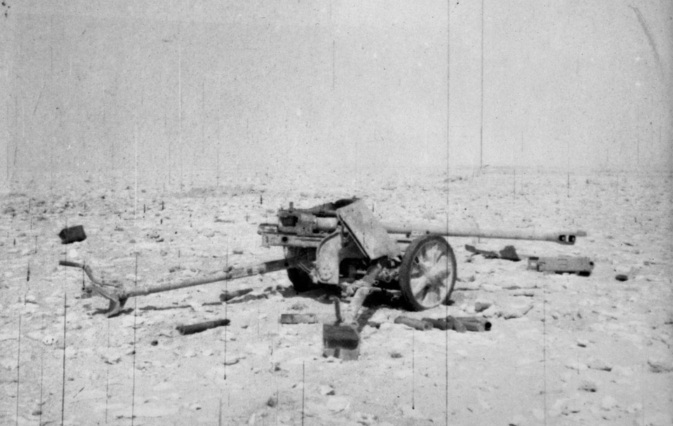 50 MM special AT gun knocked out by 4Tp A Sqdn 1943.