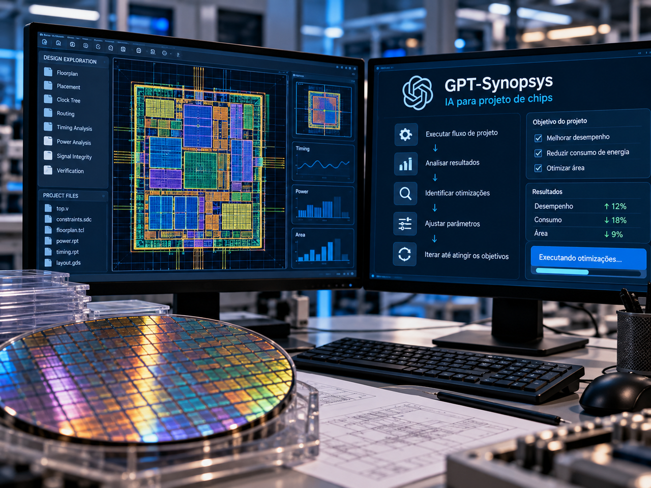 Parceria dará origem ao GPT-Synopsys, modelo especializado em operar ferramentas profissionais de EDA, interpretar resultados e otimizar potência, desempenho e área de semicondutores.