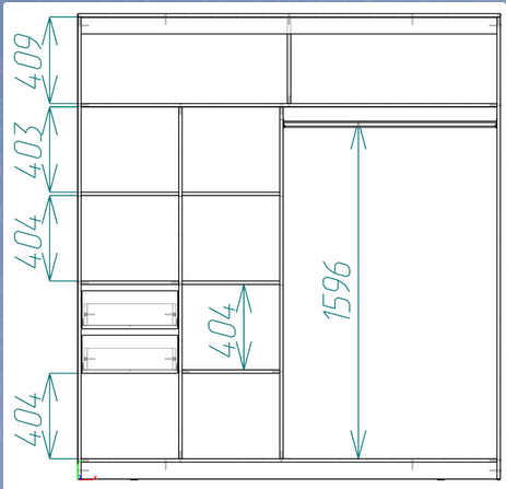 Шкаф-купе Колор Графит серый 200 см