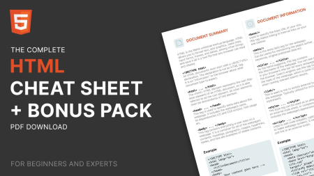 HTML Cheat Sheet + Developer Bonus Pack