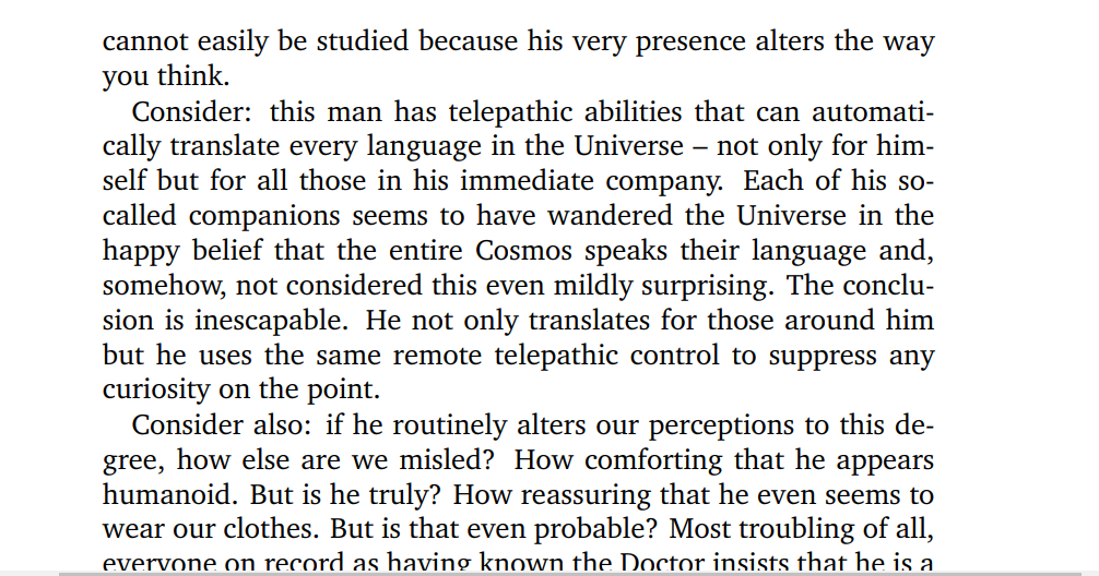 His mere presence alters the way you think 2 Continuity Errors Decalog 3